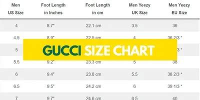 gucci size men|gucci size conversion chart.